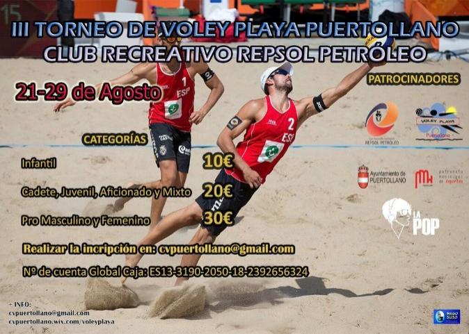 CVPuertollano's tweet photo. ABIERTO EL PLAZO DE INSCRIPCIÓN PARA EL III TORNEO DE VOLEYPLAYA PUERTOLLANO Toda la info aquí http://t.co/lKOXZPS0O5 http://t.co/7oM9PjCWac