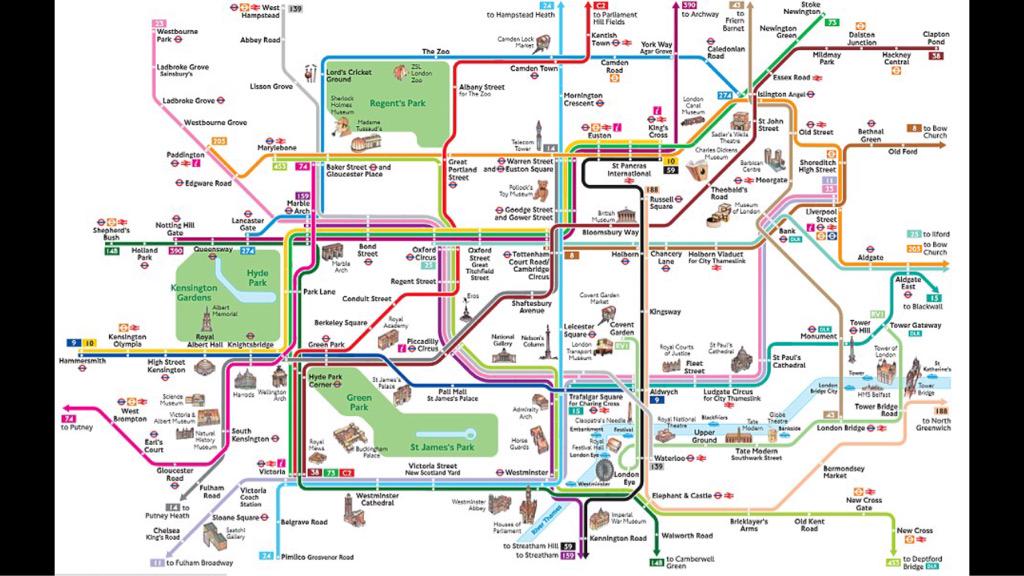 PhoebeCowann's tweet image. For anyone stuck on what bus to take during the Tube Strike, check this out #TubeStrike #tfl #busmap