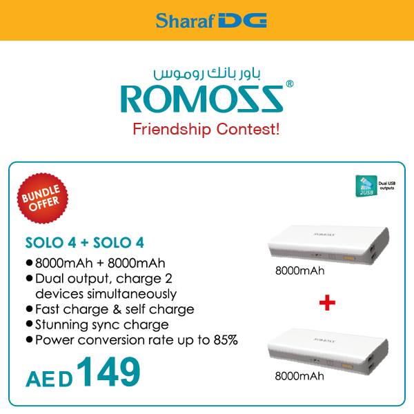 SharafDG's tweet photo. Check out our two is better than one @romossglobal #contest on @facebook. Participate today for a chance to #win! http://t.co/Z8FiIg3SWH