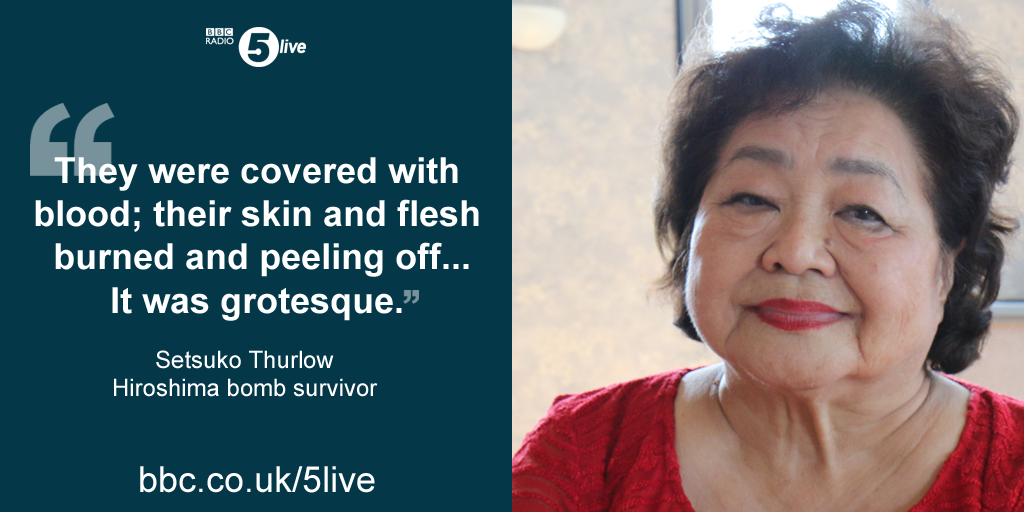 bbc5live's tweet photo. 70 years after the #Hiroshima bomb, survivor Setsuko Thurlow remembers the attack: http://t.co/MW83wDILat http://t.co/js10GHC6rj
