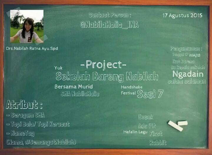 QueenUsagi_48's tweet photo. Ohya, ada project juga loh dari @Nabilaholic_INA >.< Jangan sampe ketinggalan projectnya yaa!! http://t.co/POY4sG5eg4