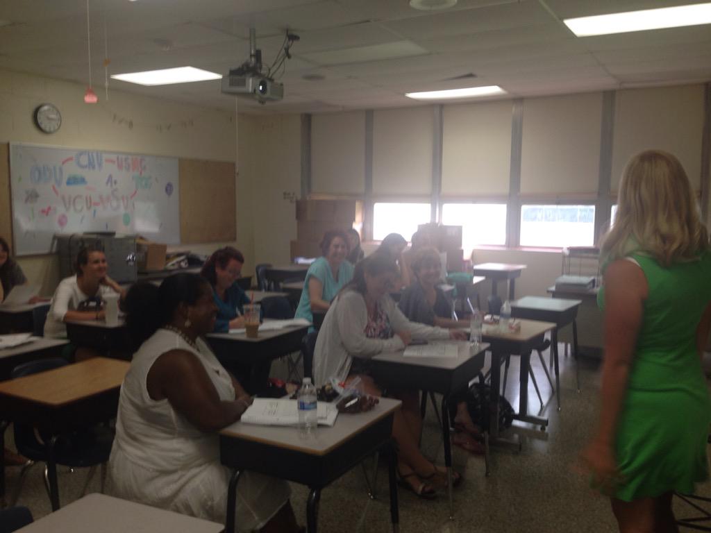 MsEHerlong's tweet photo. "Supporting Reluctant Learners" with Caitie Bucholz #LeadLitVB @vbschools http://t.co/N3dcDi2Ev2