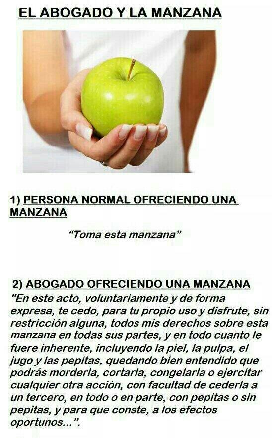 Juristanloqcido's tweet photo. El abogado y la manzana. http://t.co/QsHMZsHElh