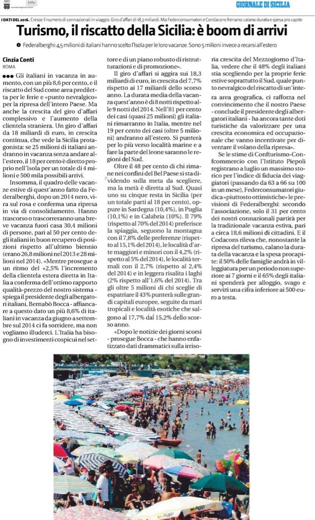 La #SICILIA conquista un ruolo da protagonista nel mercato turistico internazionale