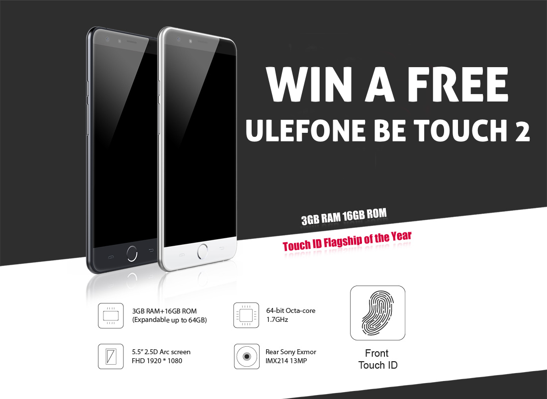 UlefoneMobile's tweet photo. WIN Ulefone Be Touch from GizChina. Follow this link to know how:
http://t.co/cjOJeaARGv
#GizChina #BeTouch #Ulefone http://t.co/IEkflTH8UI