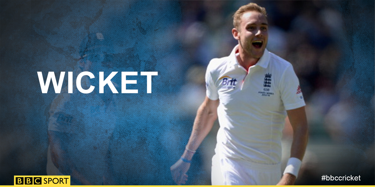 BBC Sport (@bbcsport) on Twitter photo WICKET - Broad removes Clarke for 10! Broad has 5-6...
Aus 29-6. Listen <a href="/5liveSport/">BBC 5 Live Sport</a> bbc.in/1MRkd3Y #Ashes WICKET - Broad removes Clarke for 10! Broad has 5-6...
Aus 29-6. Listen <a href="/5liveSport/">BBC 5 Live Sport</a> bbc.in/1MRkd3Y #Ashes