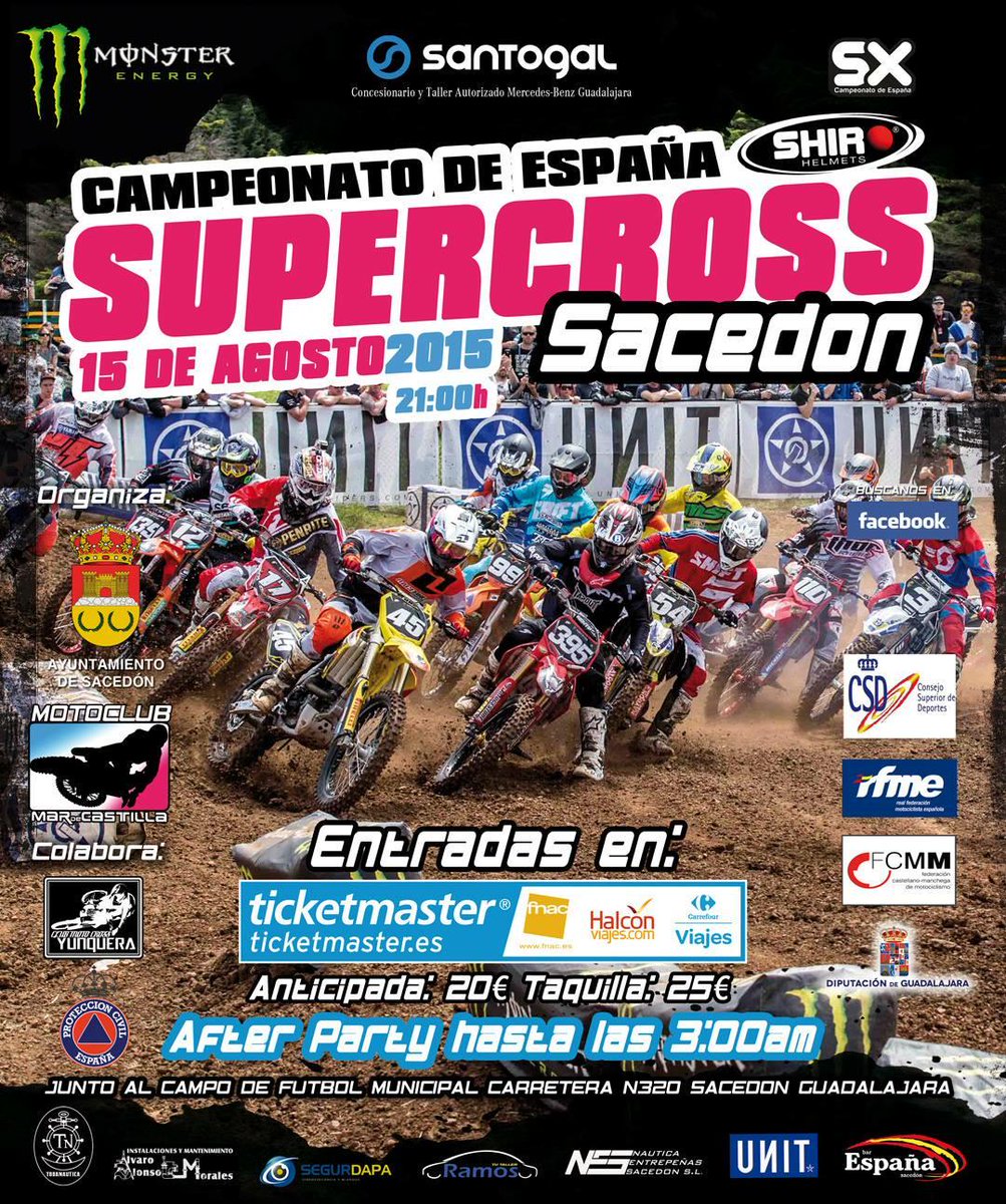 SantogalMadrid's tweet photo. ¿Te gustan las motos? Entonces te gusta el #Supercross.
Y a nosotros tb, #Sacedón nos espera, allí estaremos!!! http://t.co/a4VWZH1yc5