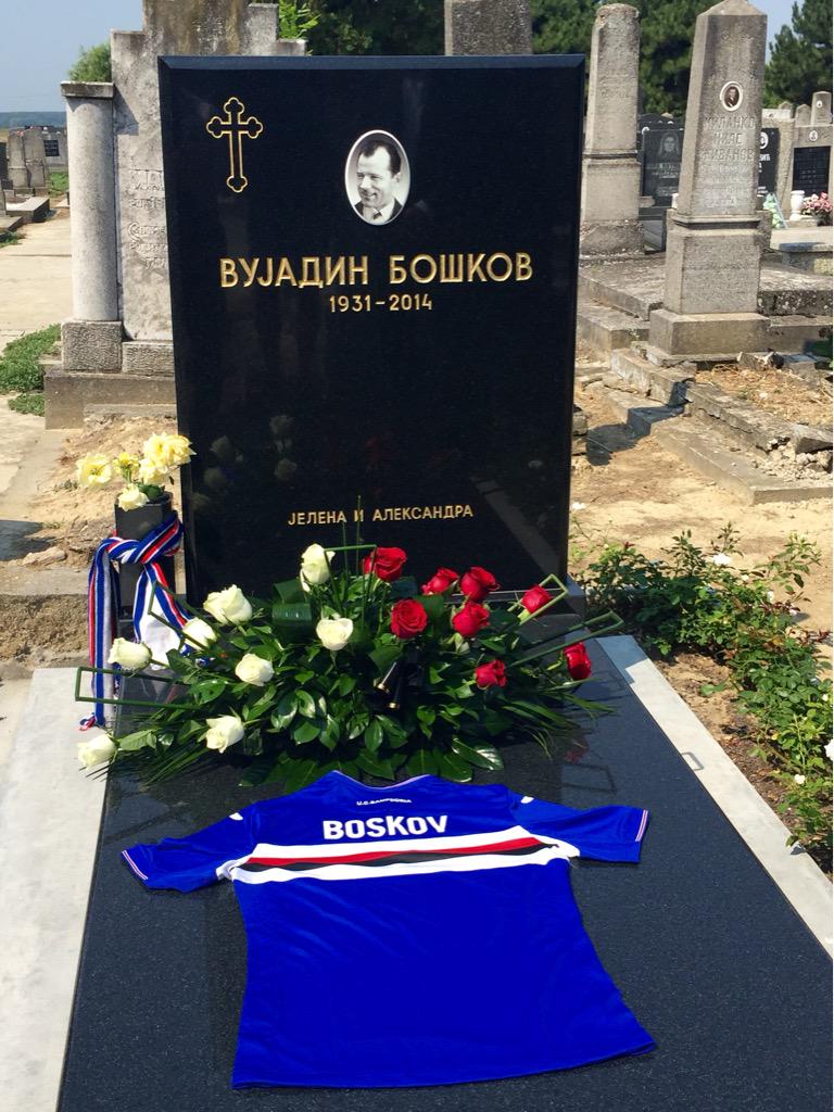 sampdoria's tweet photo. Ciao grande #Vuja. È stato un piacere ritrovarti. #Boskov per sempre con noi. http://t.co/sKa4JSIIhr