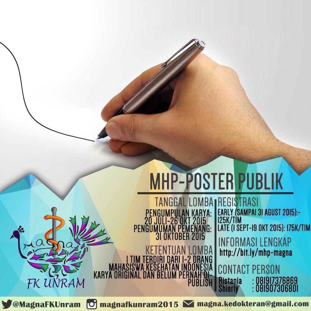 infolombok's tweet photo. By @MagnaFKUnram: ayo teman2 di seluruh sekolah kesehatan, ikuti lomba Poster Publik dan Video Edukasi dari FK Unram! http://t.co/4n09fDljCh