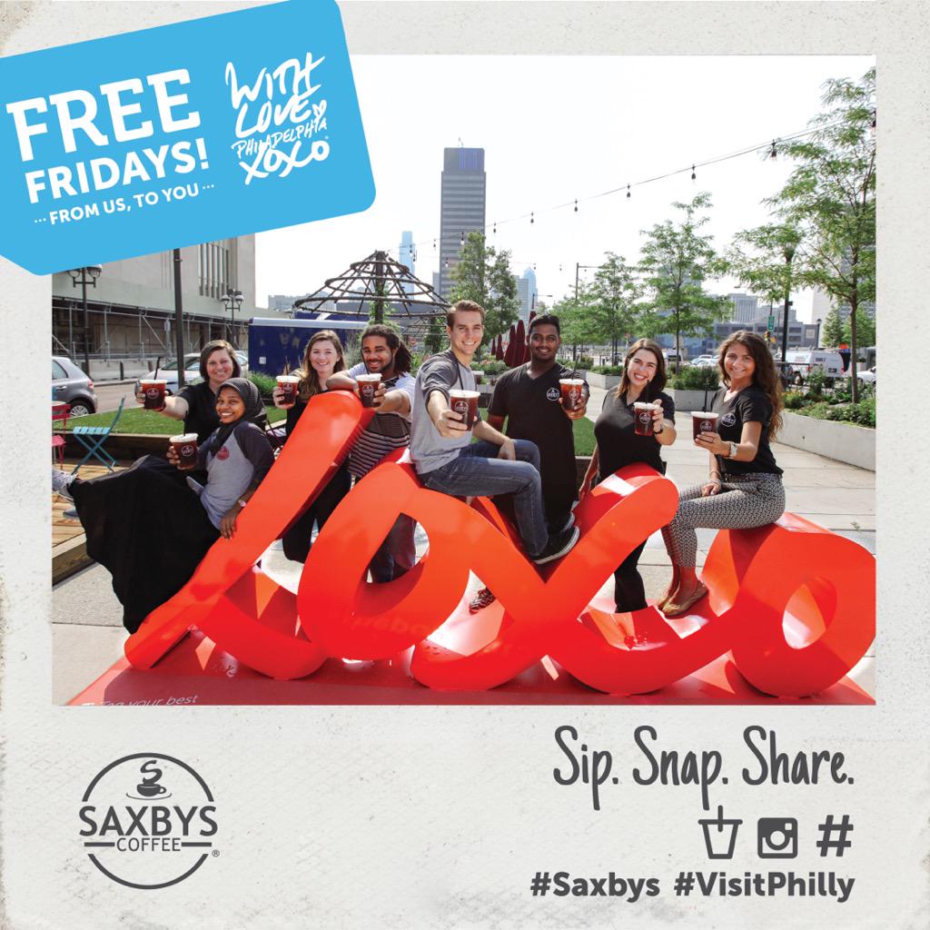 VaultComm's tweet photo. Free Cold Brew Fridays in August from @Saxbys &amp; @VisitPhilly starts tomorrow! http://t.co/d9in6xVxxw