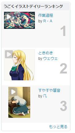 まさかのうごイラランキング2位…びっくりした( ゜ω゜ ) 