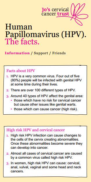hpv jo s cancer trust