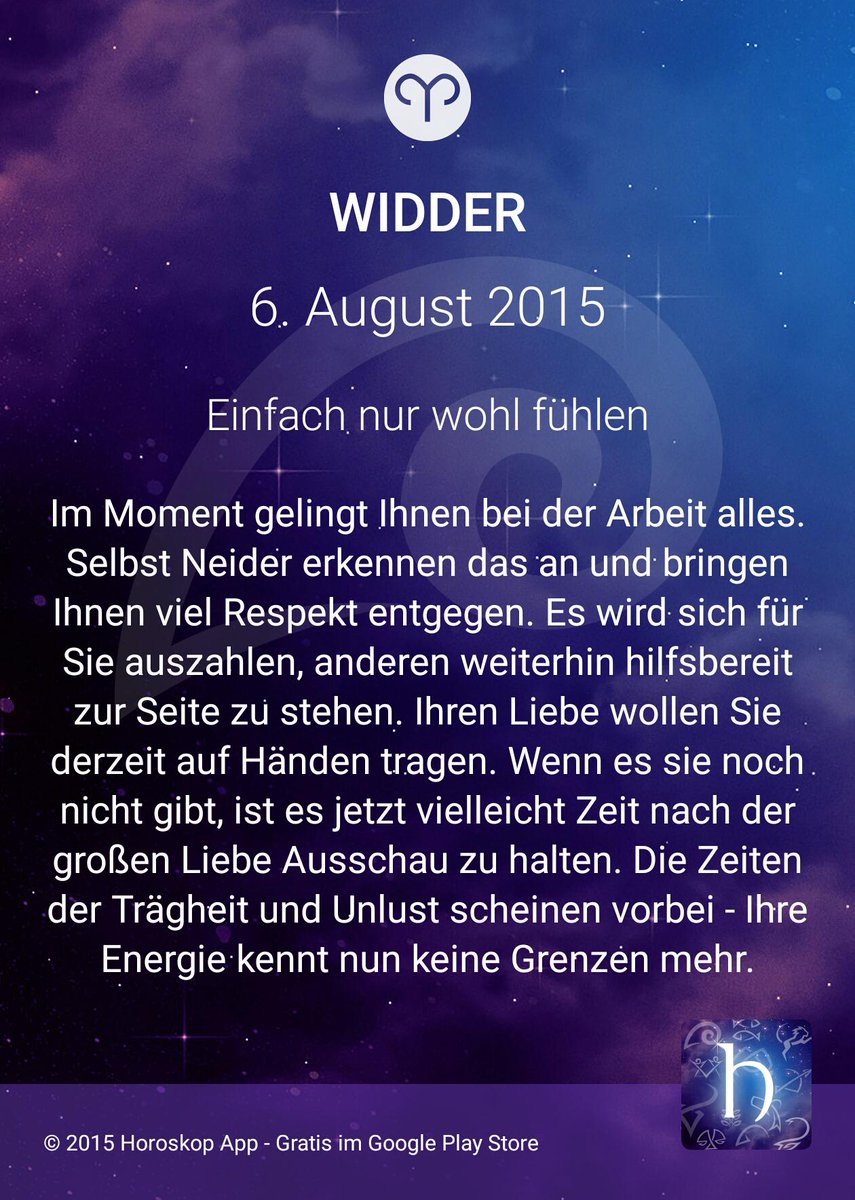 AndroidAppJunky's tweet image. #horoskop #widder #app #sternzeichen #tageshoroskop goo.gl/p64oKQ