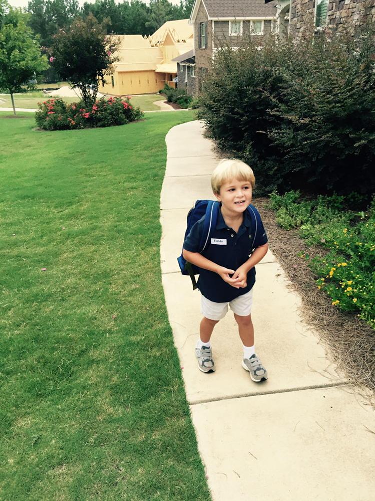 CoachPrattAU's tweet photo. Cooper's 1st day of kindergarten! #excitingtimes http://t.co/sTEjNFX8qY