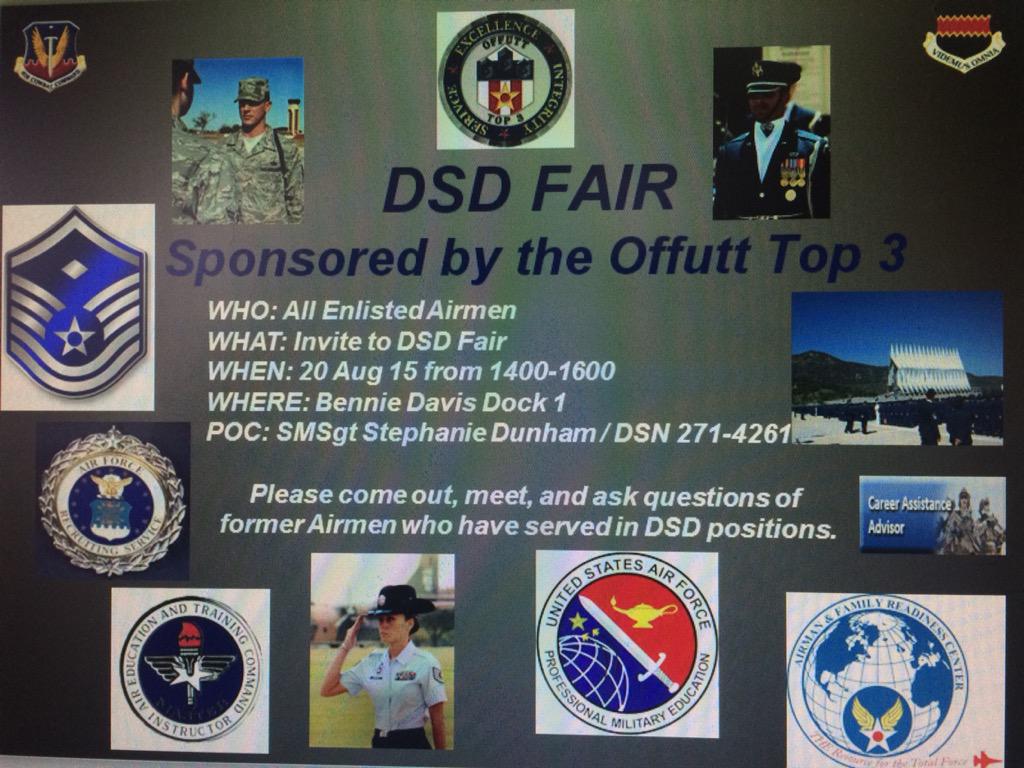 OffuttAFB56's tweet photo. Stop by to hear from those who have performed the special duties within the past 5 years! http://t.co/1T9lkbC9Zi