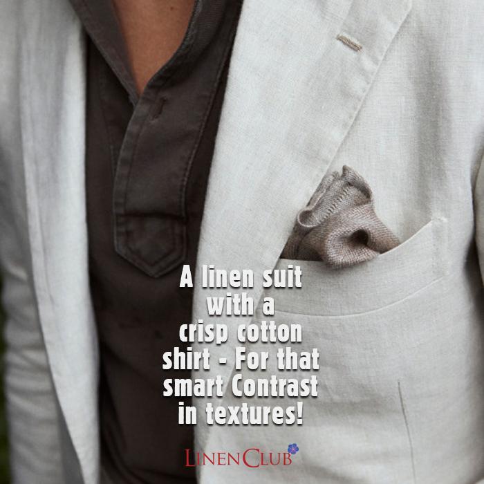 LinenClub's tweet image. When matching a shirt to your linen suit, look for the combinations that contrast well.  #LinenTips