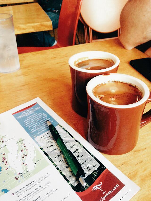 Nat_DP's tweet photo. Best way to start our day in Traverse City #frenchiesfamous @Mariobatali http://t.co/IZsihycArc