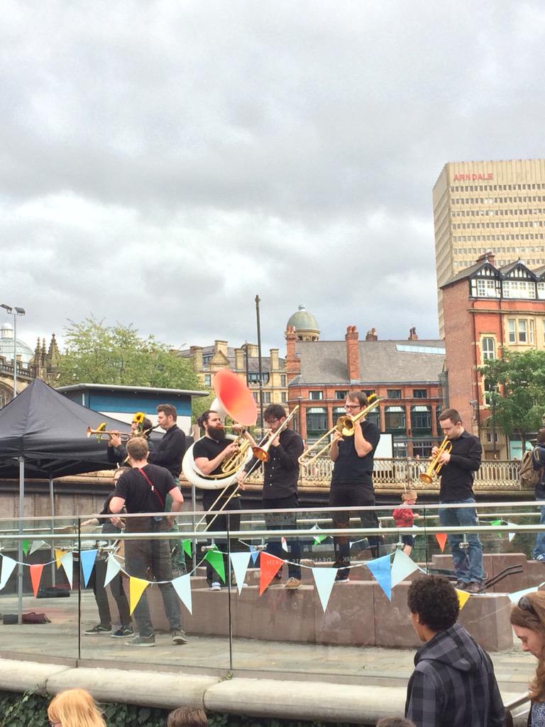GreengateSquare's tweet photo. The big band have just paraded down with all the #RunWildChild families! @digthecitymcr @_wildrumpus http://t.co/qCq1EuuxgR