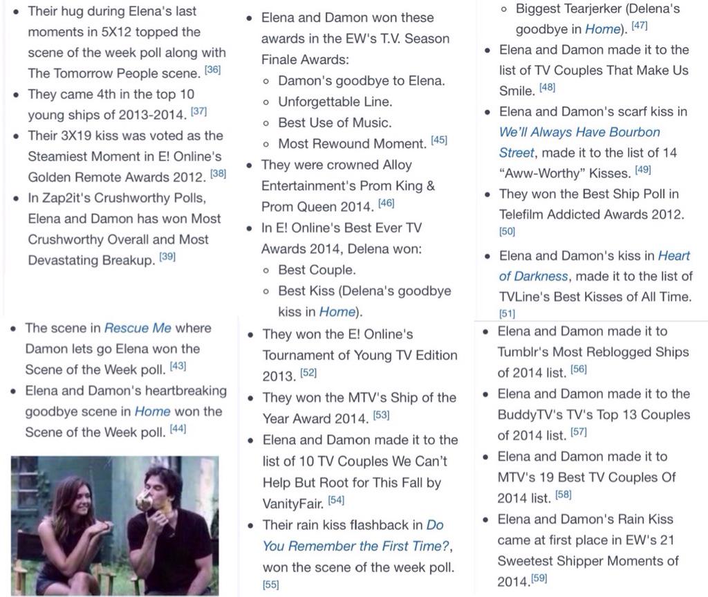 sarahwclkers's tweet photo. #Updated
Damon and Elena's accomplishments
Polls/Awards/Titles
#DEFamily #OTP #LegendaryShip http://t.co/HLKkZ7uPmu