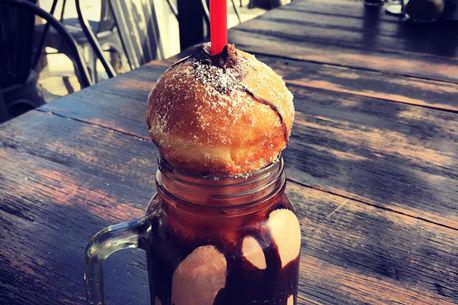 Fuel for the hunt. #Geocaching energy boost! Nutella Doughnut Milkshake mirror.co.uk/news/weird-new…