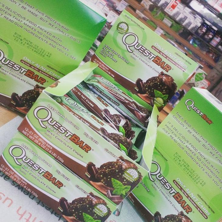 taurusleicester's tweet photo. #Enjoymint at Taurus! 
The brand new Mint Chocolate Chunk @QuestNutrition bar has landed at Taurus! 👌💪 http://t.co/cv6V3NKmE4