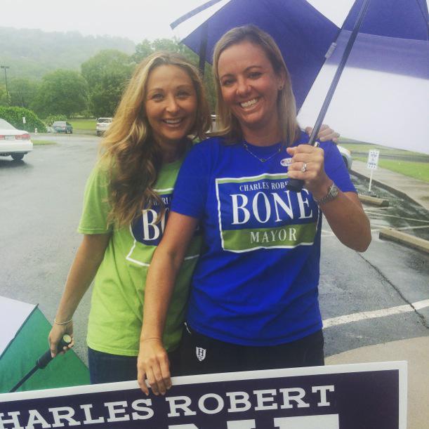 charlesrbone's tweet photo. Thanks to Joanna Thomson and Christy Waller representing at Hillsboro Presbyterian! #Bone4Mayor http://t.co/2jKvs2nJEY