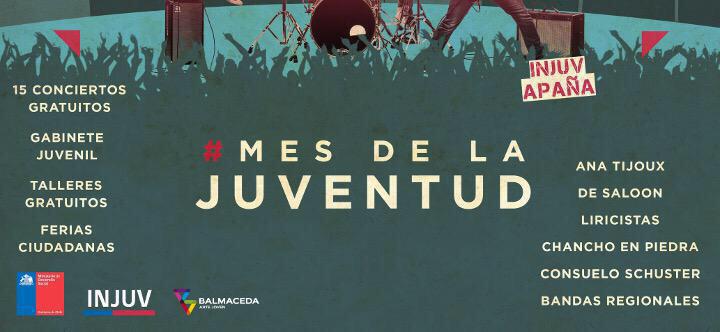 Retira tus entradas para el concierto de la juventud en la oficina Municipal ubicada en Carrera #65 Curicó.
