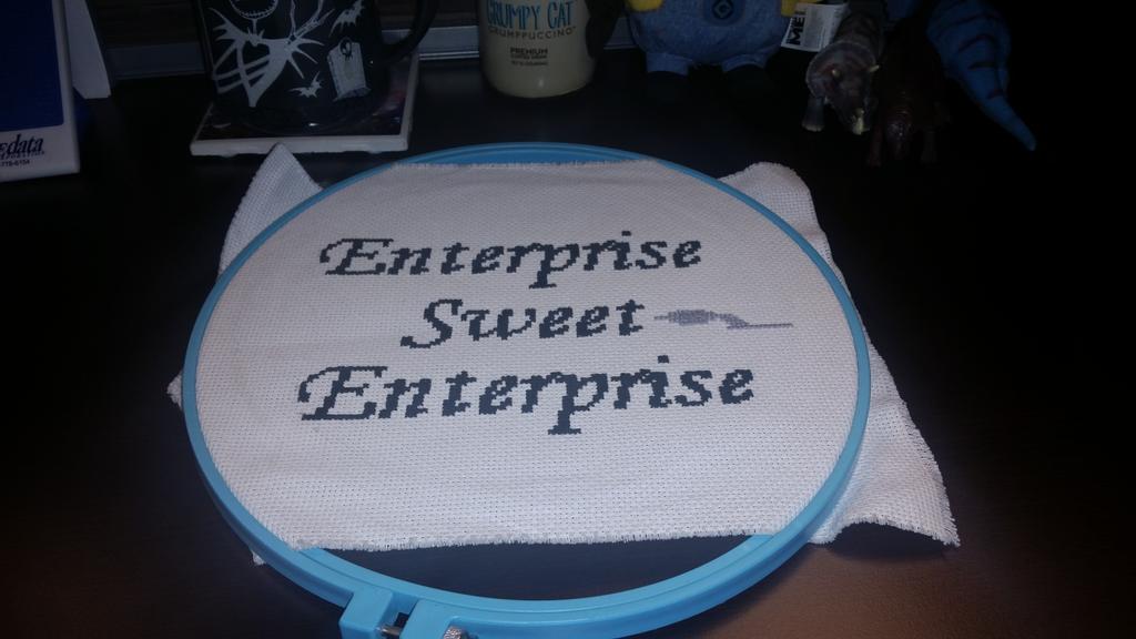 SJBabeMKE's tweet image. Look @robowieland! I got the words done! #nerdcraft #trekkie