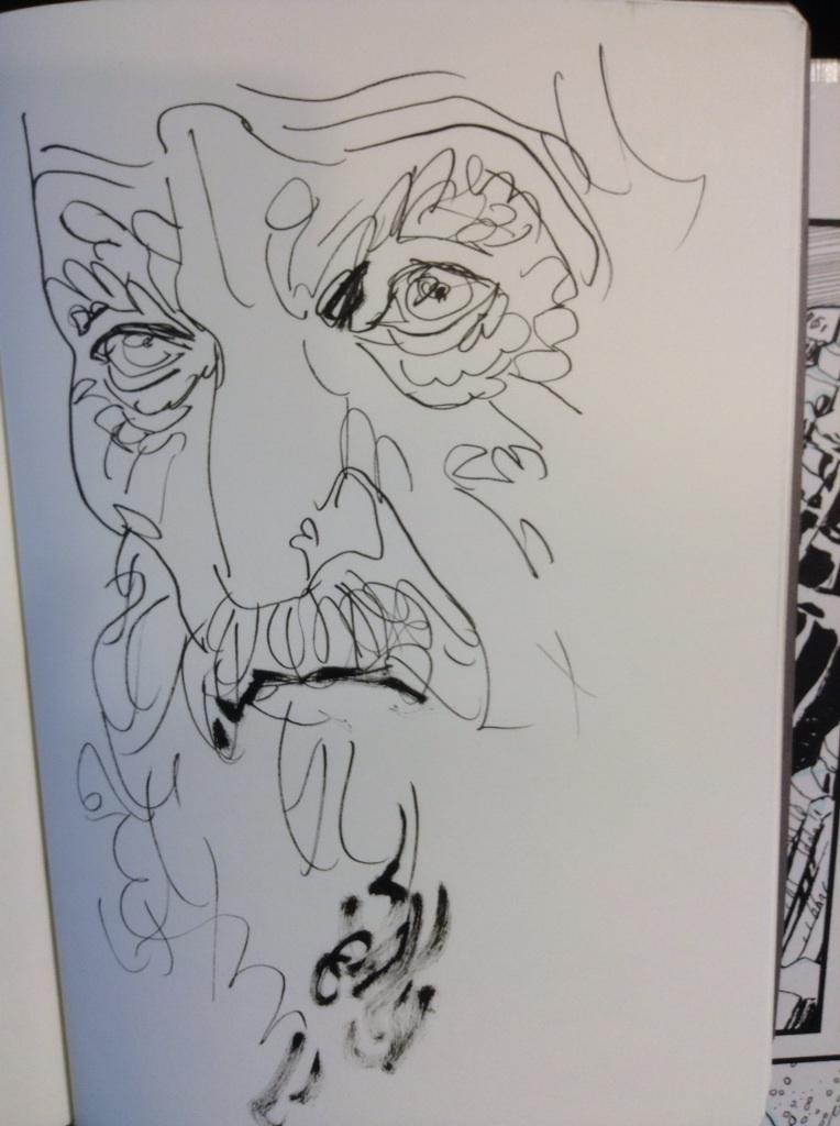MikeHawthorne's tweet photo. Quick loosen-up exercise. #sketchbook #figuregesture http://t.co/ZgNbs1MM2j