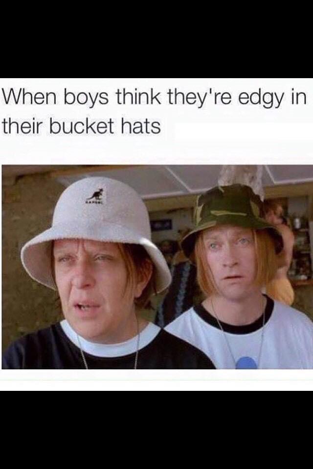 edgy bucket hat