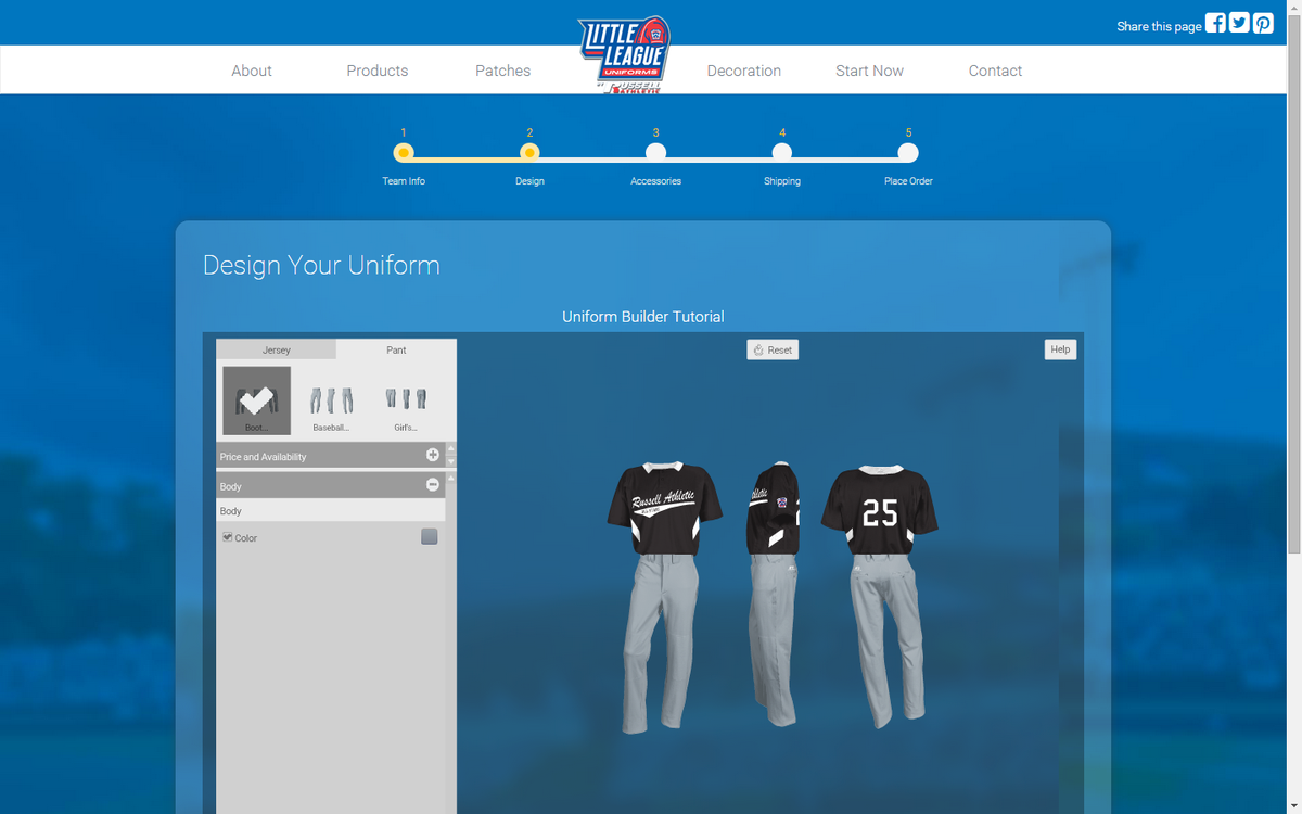 russell athletic uniform builder