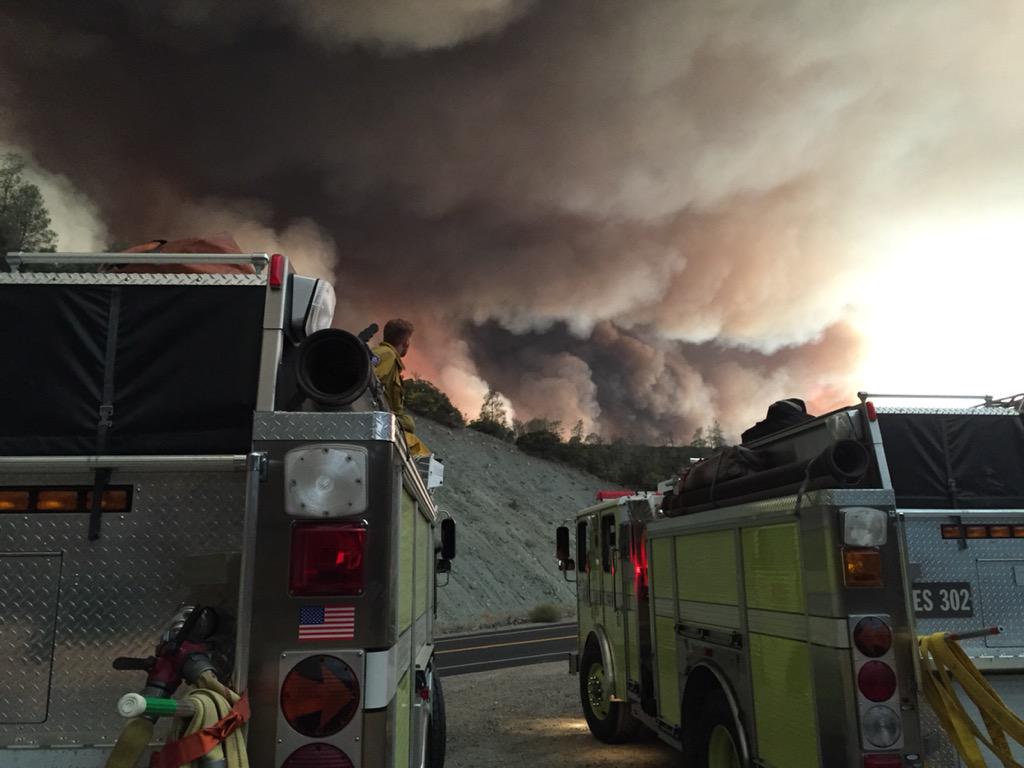 Kramericans's tweet image. HBFD OES Engine on the Rocky fire. #OES #HBFD_PIO #RockyFire