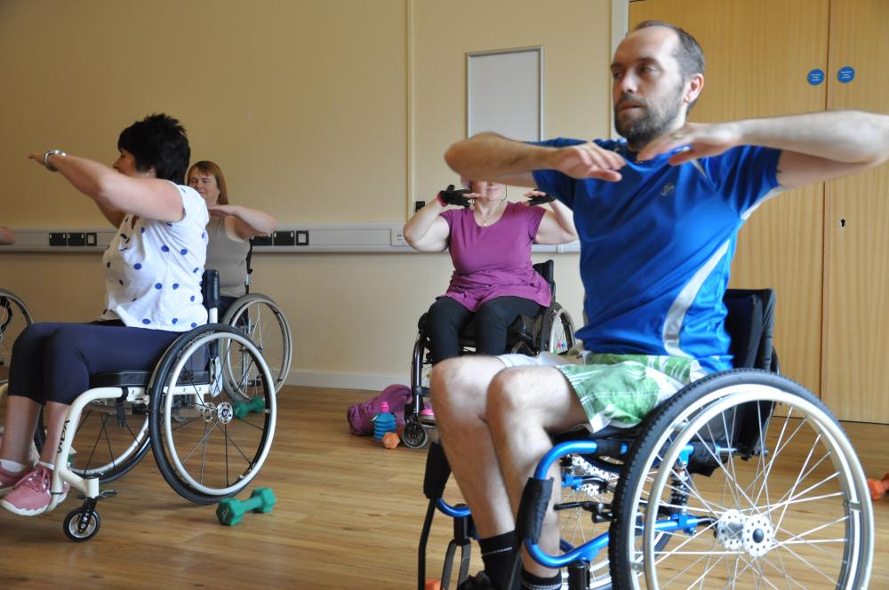 scope's tweet image. “I’m running the world’s only wheelchair spin class” - get inspired and join #Steptember! bit.ly/1SSYBJB