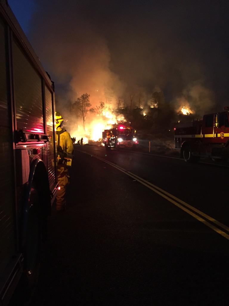 Kramericans's tweet image. Holding Hwy 20 while CalFire performs a defensive firing operation. #OES #HBFD_PIO #CALFIRE #HBFD