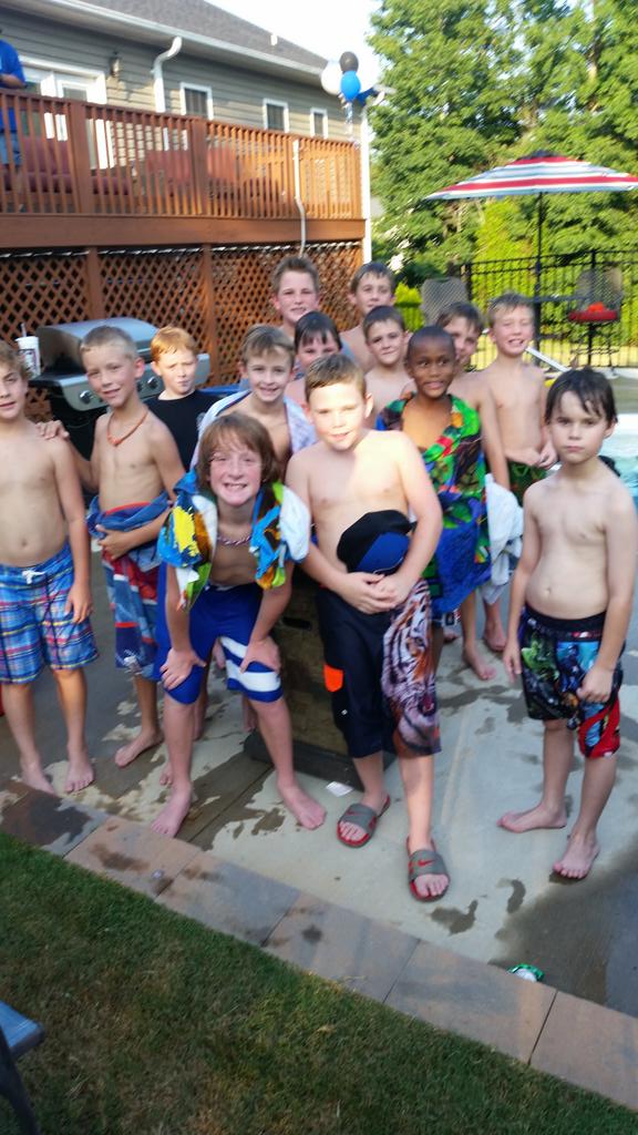 Our 9U TOCCOA HURRICANE Select Baseball Team won the world series and we celebrated with a pool party..