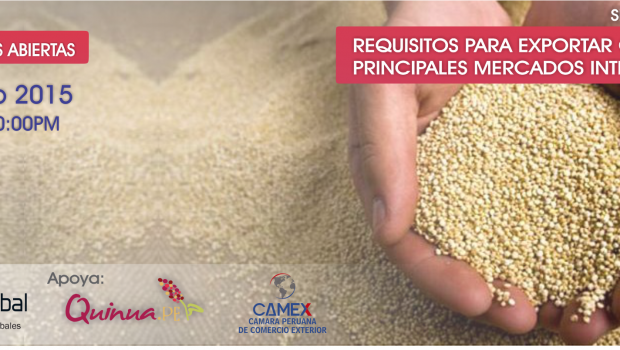 QuinuaPe's tweet photo. Seminario:requisitos para exportar #quinua a los principales mercados internacionales. Ver más http://t.co/PdVHgABIjM http://t.co/qghz6622jX
