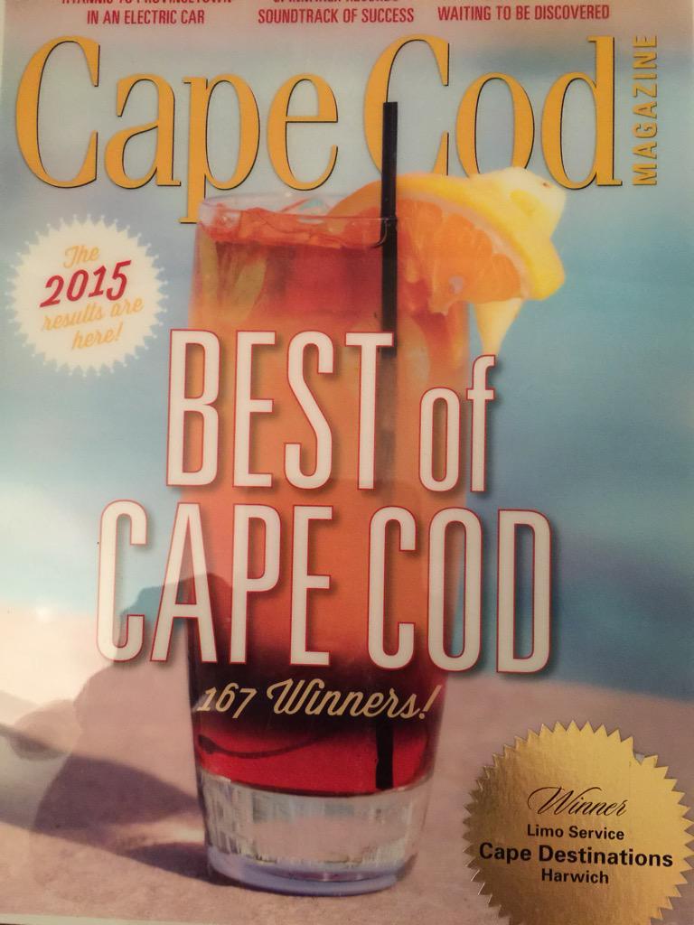 CapeDestination's tweet image. Proud to be chosen Winner of Best of Cape Cod Limo Services!