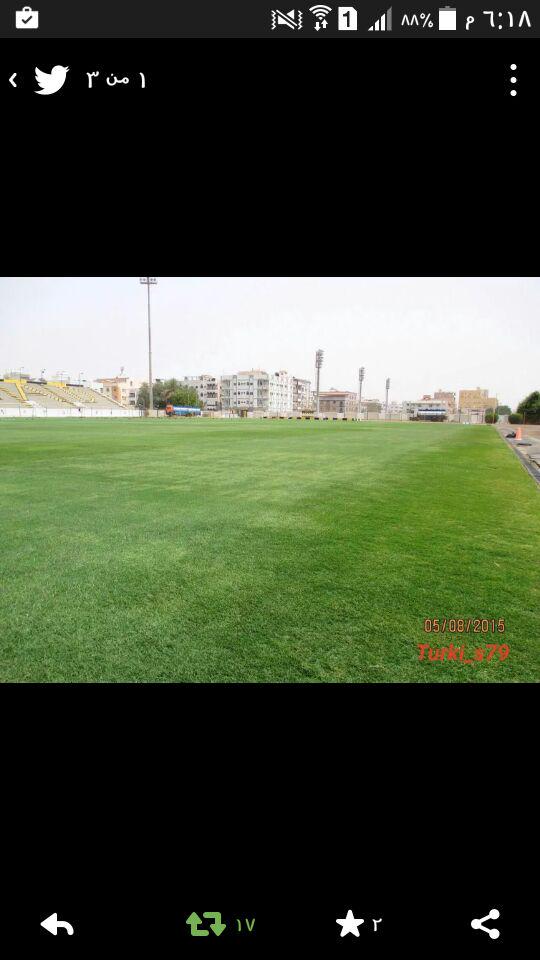 أرضية ملعب نادي #الاتحاد بإشراف المهندس فوزي 👍 #منصور_البلوي #السعودية #دوري_عبداللطيف_جميل #الاتحاد