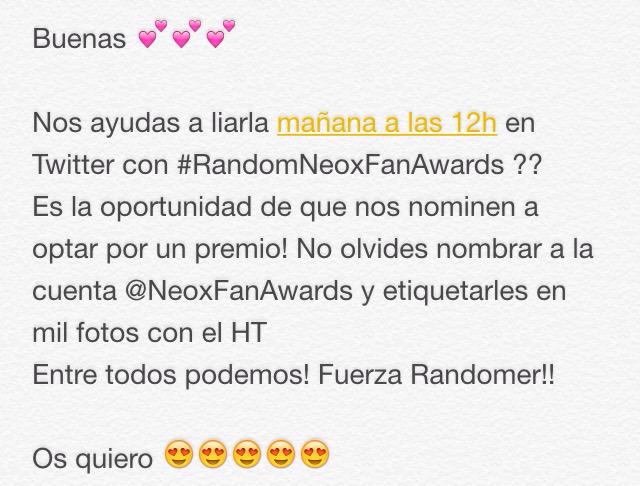 Toni13GG's tweet image. MAÑANA 12:00 #Randomneoxfanawards ayudarles!!  Ayudemos 🙏