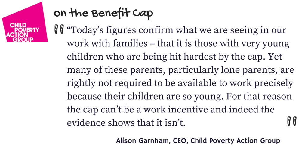 CPAGUK's tweet photo. Three quarters (76%) of lone-parent households hit by the benefit cap have at least one child under five http://t.co/JRTmZr4JOm