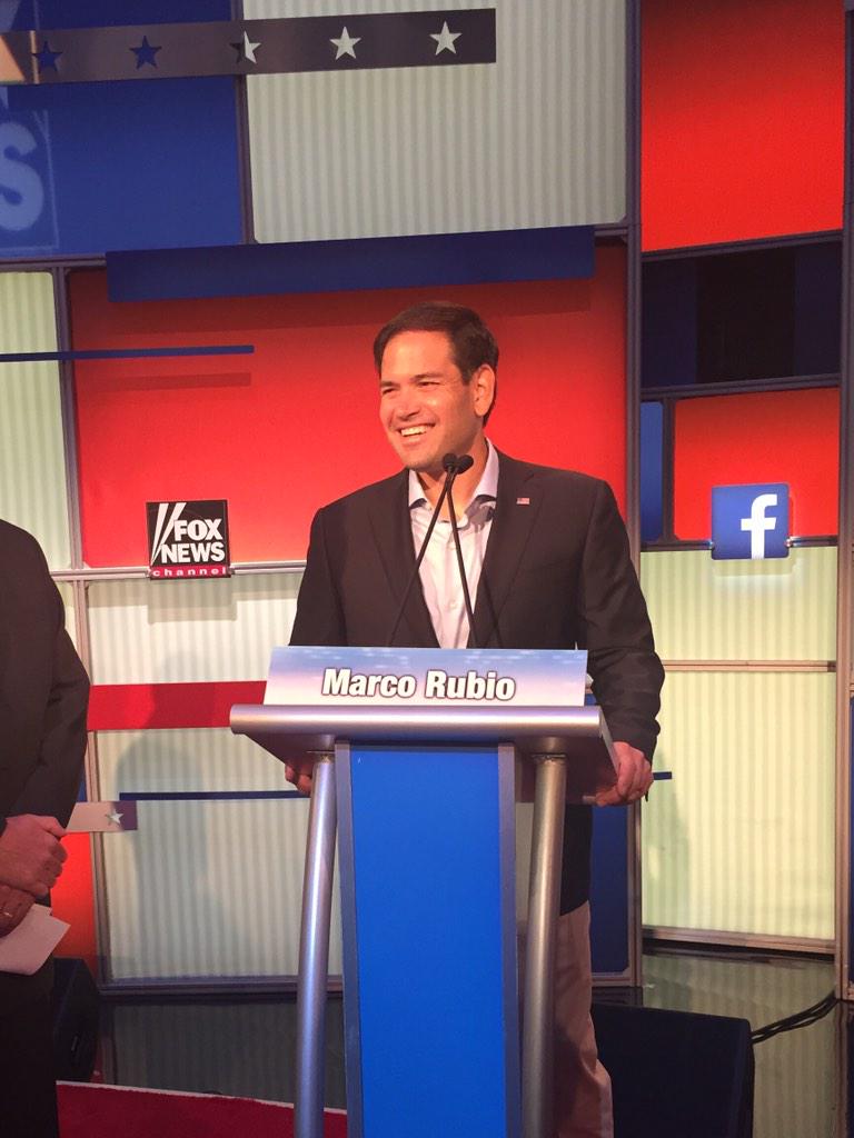 OnBackground's tweet photo. Doing the walk through with @marcorubio #GOPDebate #HelloCleveland http://t.co/J5piBfWJ8Y