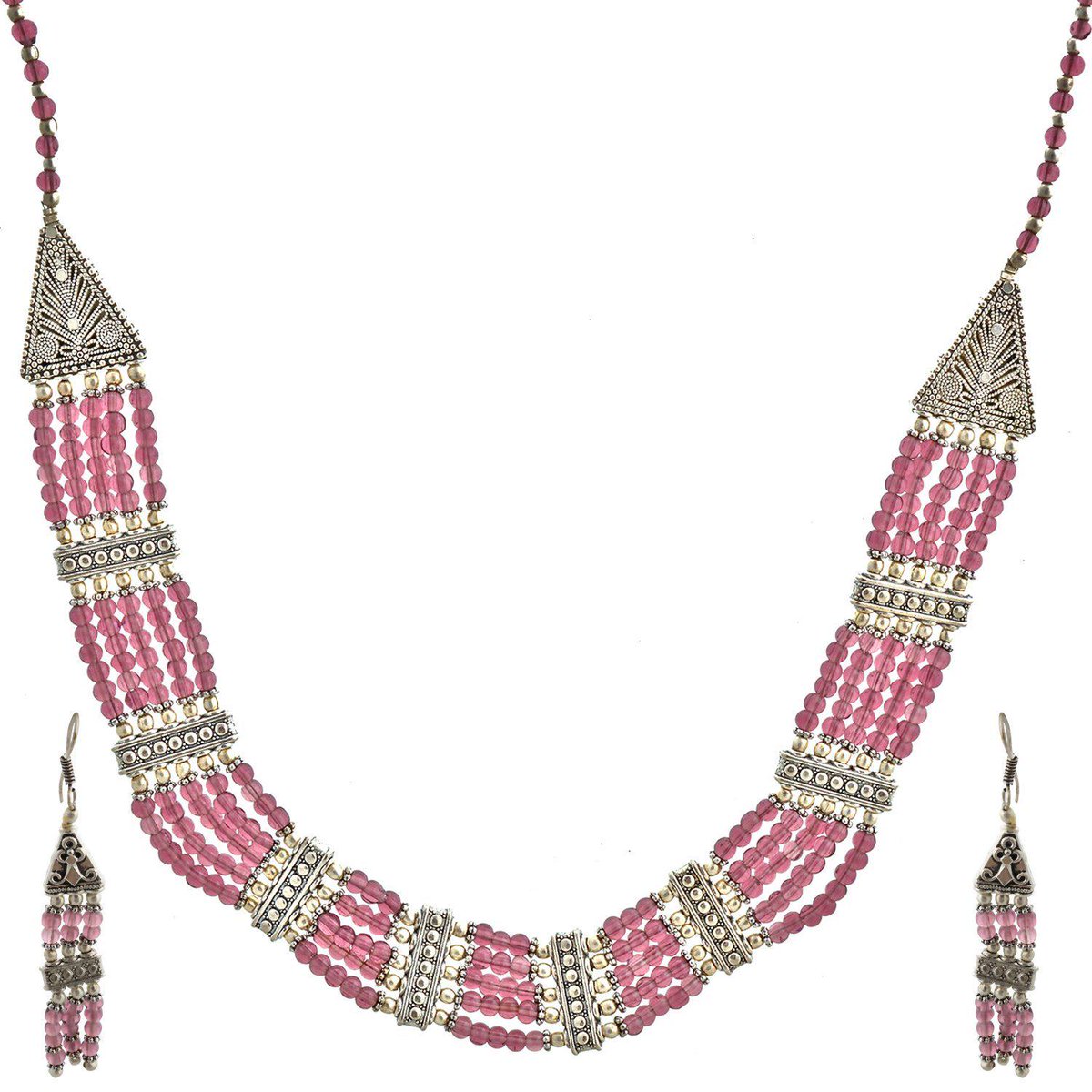 yellowfrog824's tweet photo. @Jewellery4women Pink Color #silver Plated #necklaces for Women with #earrings and #bracelet http://t.co/4rjxi54vUv