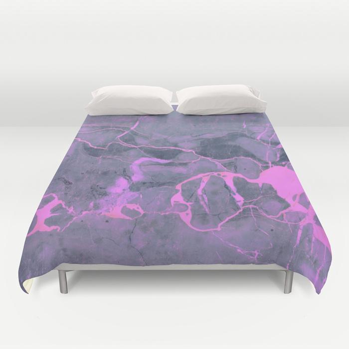 Society6 On Twitter Grey And Pink Marble Duvet Cover By