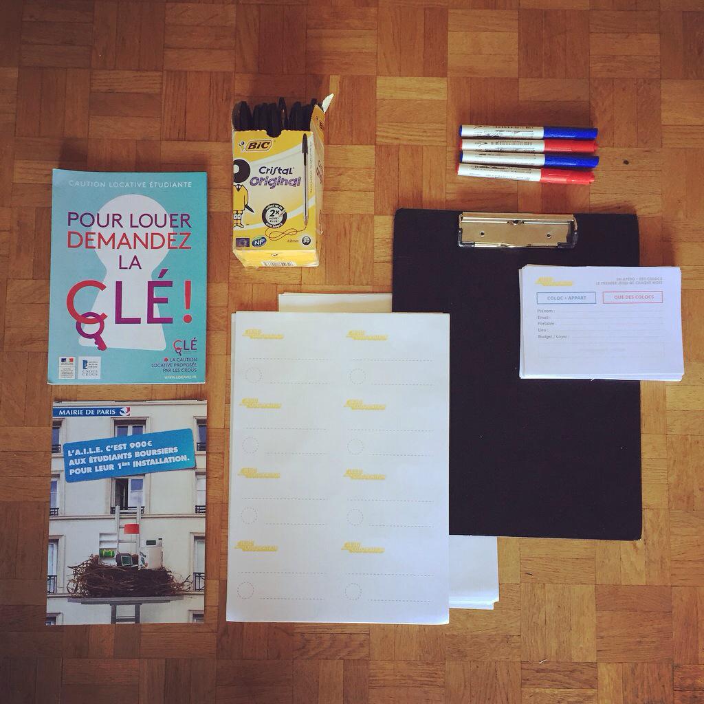 JeudidelaColoc's tweet photo. Kit de survie Jeudi de la Colocation : Check! #styloenmasse #patafix #etiquettes #colocation cc @BicFrance http://t.co/590bmkTFFX