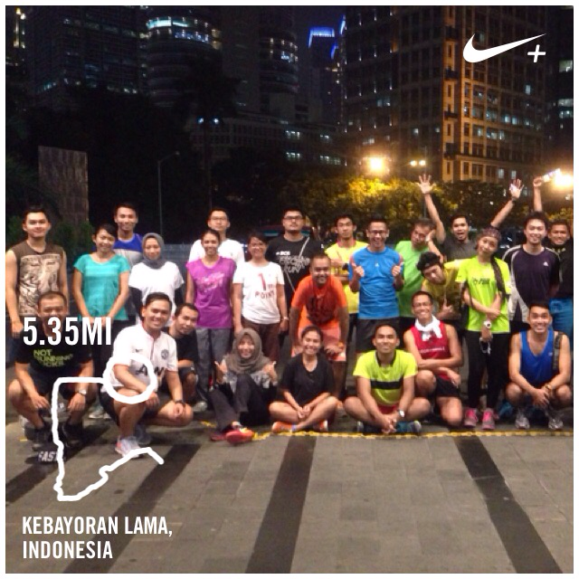 Pra7rit_Medis's tweet photo. Thanks TNR kawan kawan @indorunners I just ran 5.35 mi with Nike+. #nikeplus http://t.co/DBBHOMvrQh