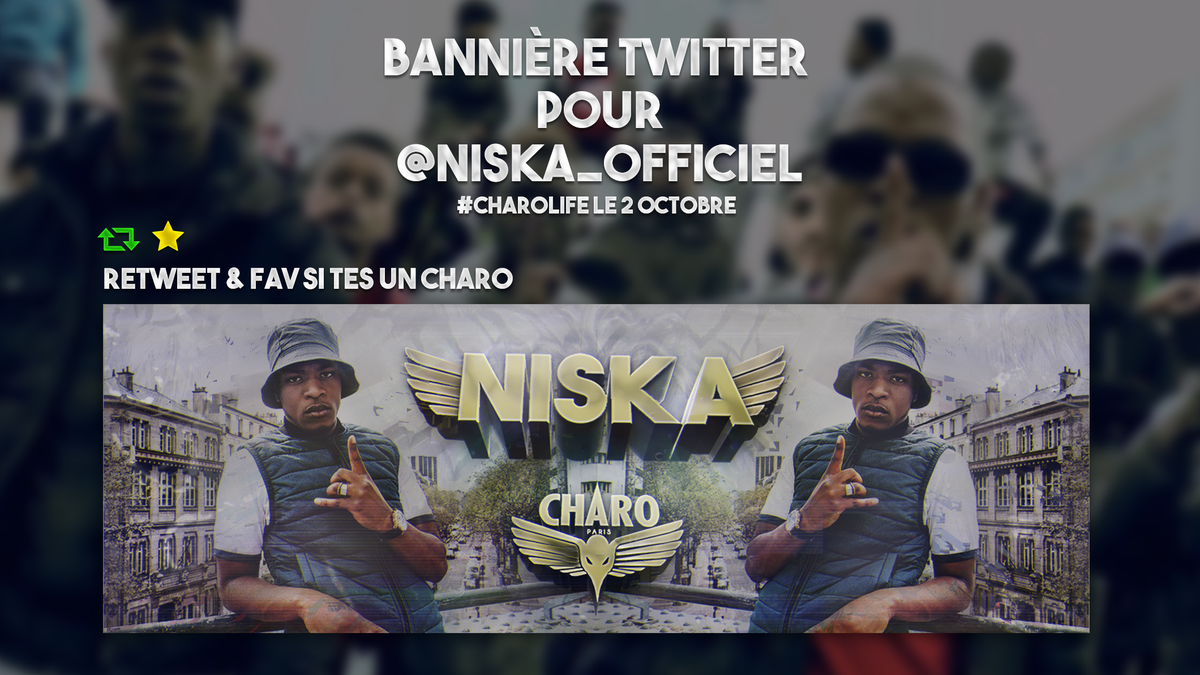 tomzerrr's tweet photo. Bannière Twitter pour @Niska_Officiel 
RT &amp; FAV si vous êtes des Charo #CharoLife 
HD : http://t.co/mjR5IVU4BH http://t.co/ScHL5X2mGa