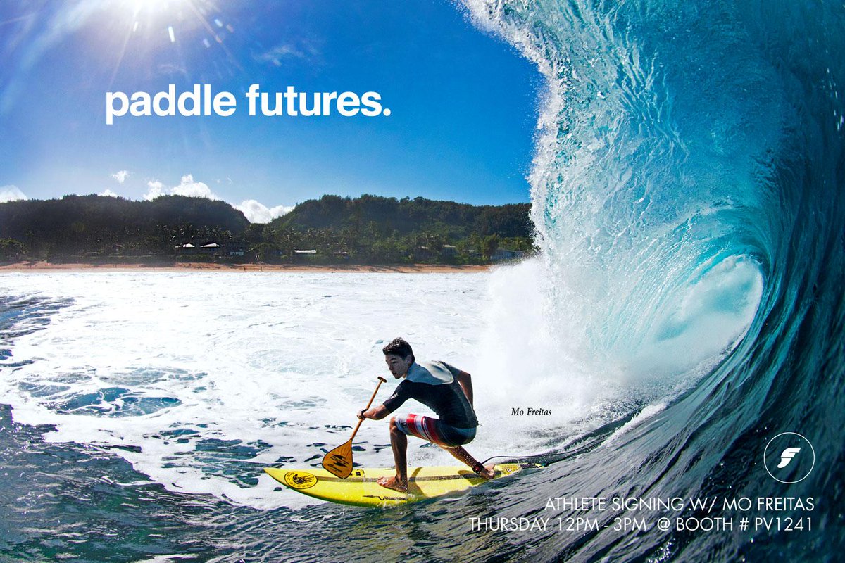 FuturesSUP's tweet image. Make sure to stop by our booth PV1241 at @OutdoorRetailer today from 12-3pm to talk story and fins with @freitas808!