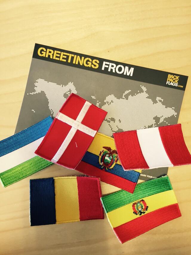 giorgious's tweet image. More flags for my backpack #backpackflags