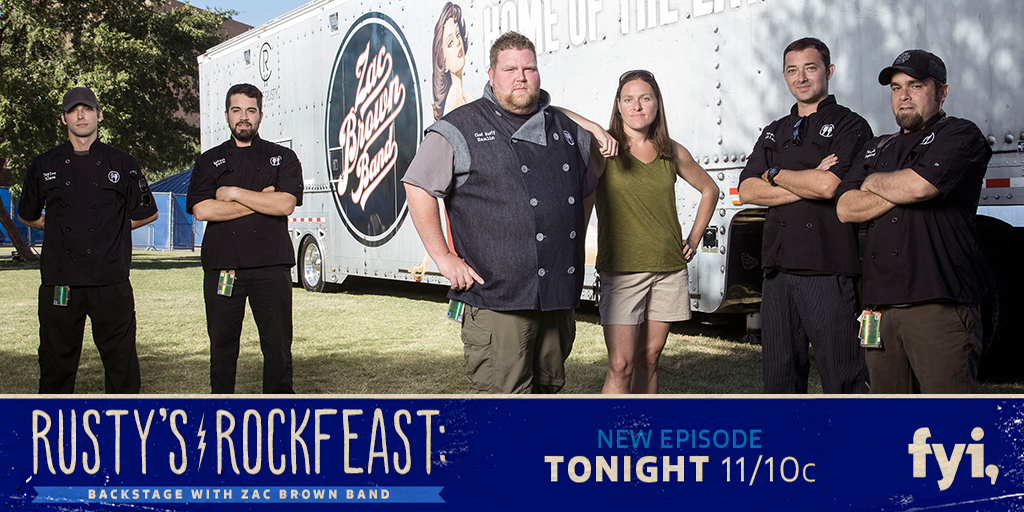 HomeMadeNation's tweet photo. You ready? @ChefRustyHamlin's cooking up something fierce tonight on #RustysRockfeast: Backstage With @zacbrownband http://t.co/p8G1UAJxzB