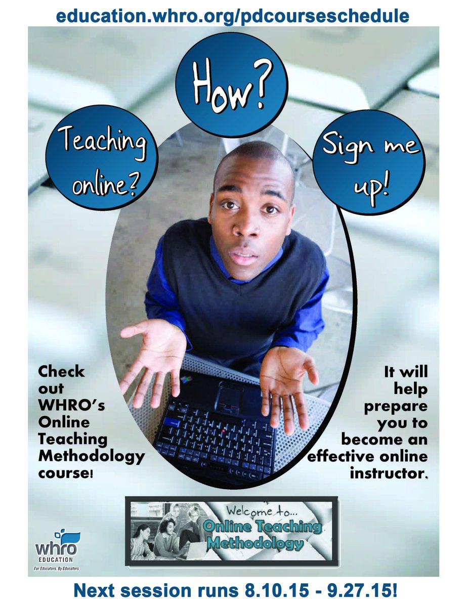 WHROEducation's tweet photo. Teaching Methodology w/ @iTechSpec starts 8.10.15! http://t.co/hXnIltnGwG  #profdev #graduatecredit #edtechchat http://t.co/2CDR8FrMZY